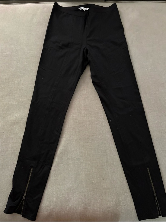 Helmut Lang Pants - Helmut Lang Black Straight-Leg Zip-Hem Pants
